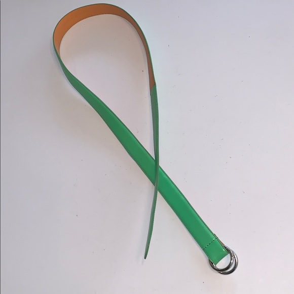 Ralph Lauren Golf Green Leather Belt Silver Hardware M - Picture 13 of 13